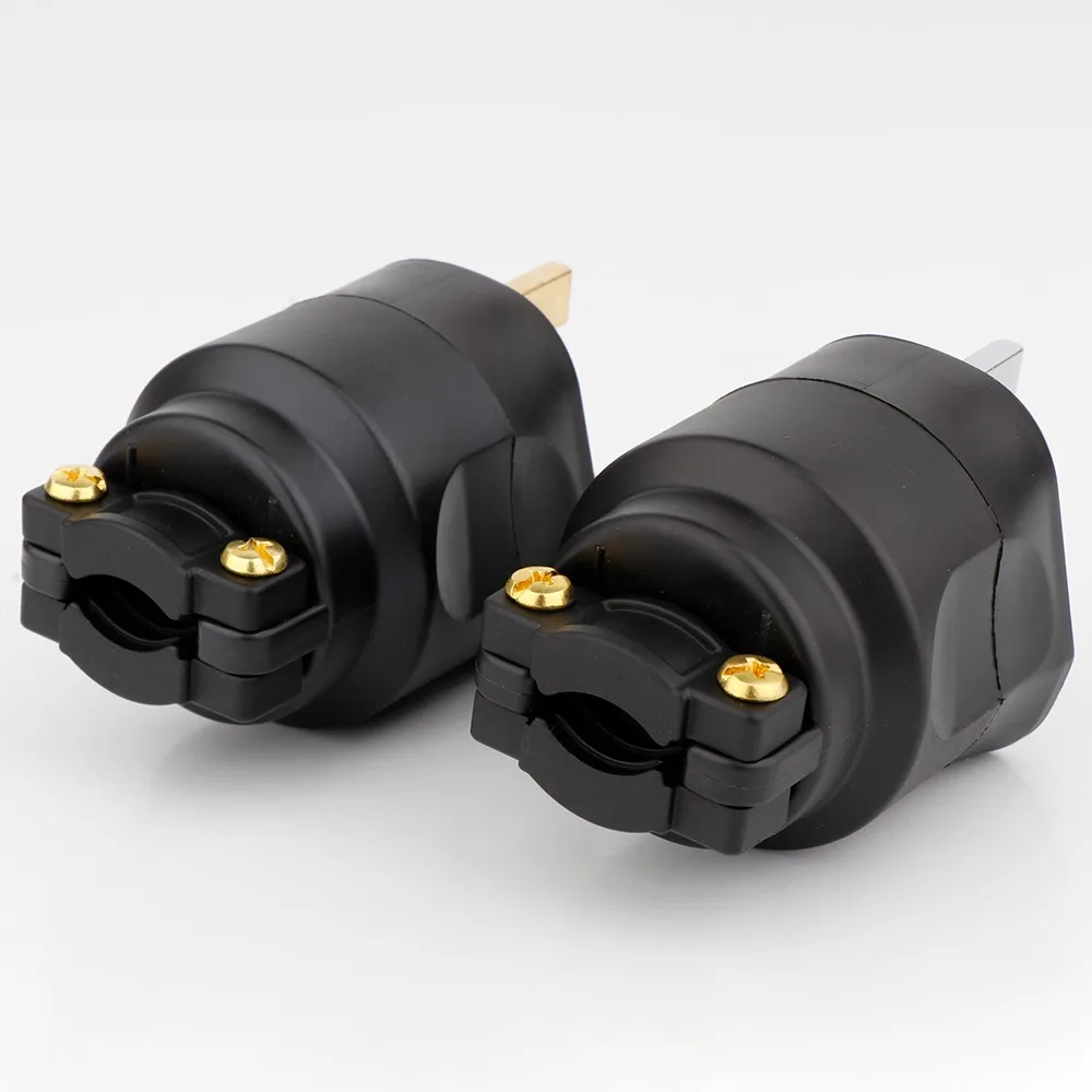 UK 3-Pin UK AC-Netzstecker Männlich Wiederanschließbarer Sicherungsanschluss Verlängerungskabel Adapter HiFi Audio-Adapter I – Detail 3