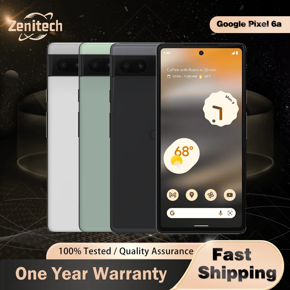 هاتف جوجل بيكسل 6a 5G الأصلي بشاشة OLED 6.1 بوصة 6 جيجابايت + 128 جيجابايت 12.2 ميجابكسل + 12 ميجابكسل + 8 ميجابكسل ثماني النواة أصلي غير مقفول 6a هاتف محمول #1