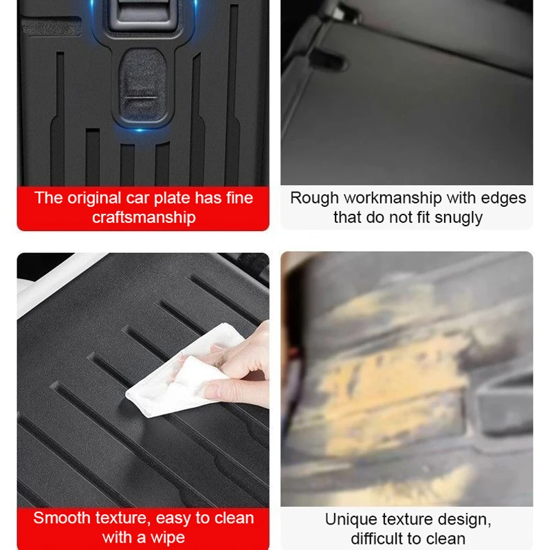 ل تسلا نموذج جديد Y Juniper 2025 + TPE الحصير أمتعة مقاومة للماء حصيرة مقاومة للاهتراء منصات القدم ModelY الجذع الحصير اكسسوارات