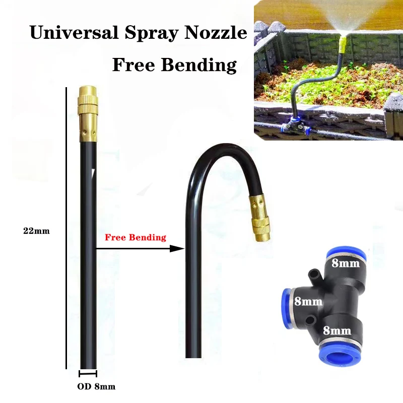 DIY 5-20M Free Bending Universal Spray Kit for Backyard Garden Irrigation Sprinkler Dust Removal Misting Cooling Humidification