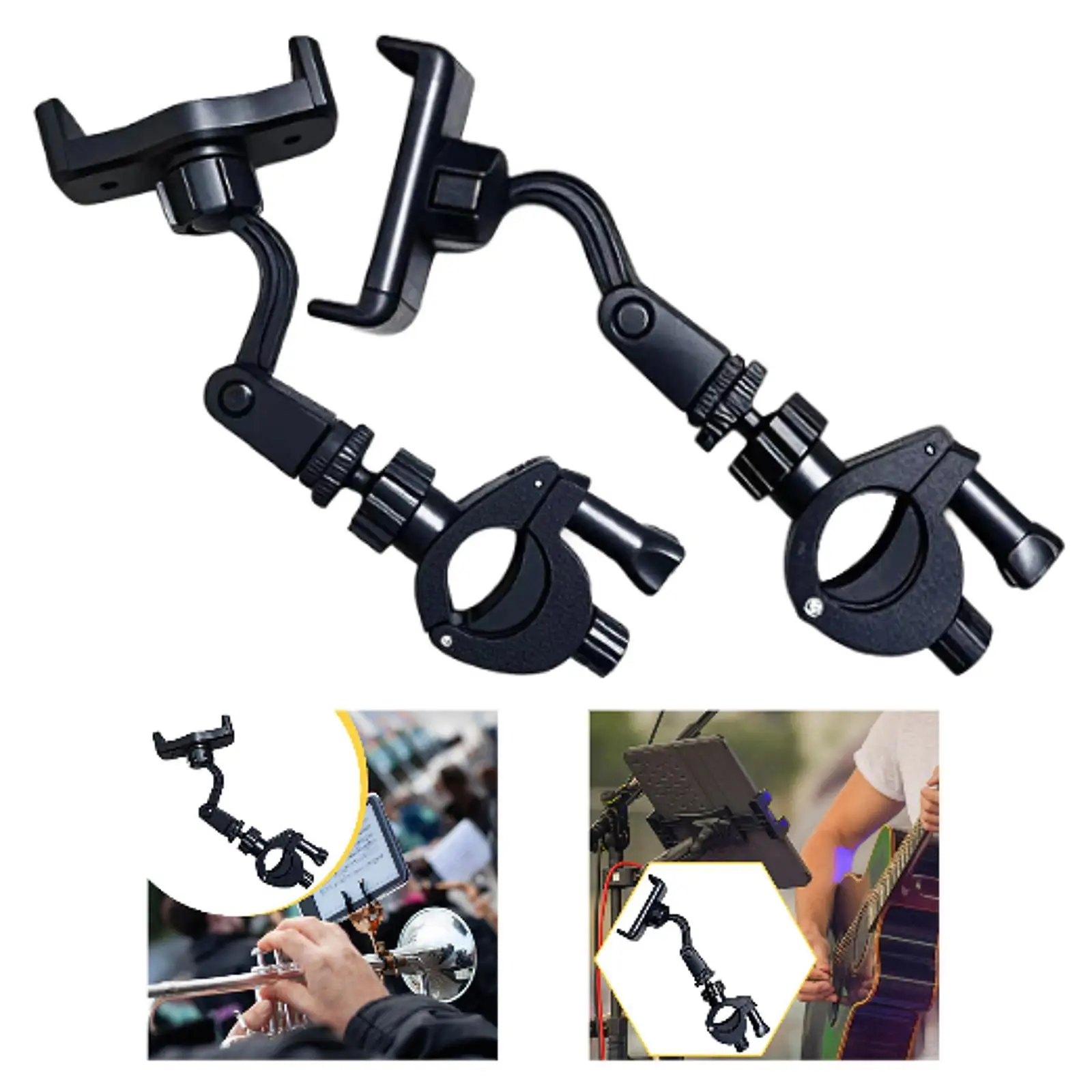 Music Lyre Phone Holder Clip Clamp for Performance 1-2.5cm M
