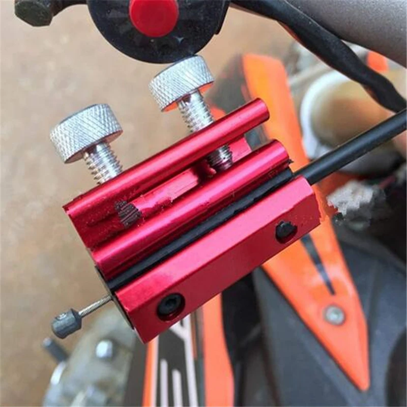 ATV Throttle Clutch Brake Cable Tool Lubrication Wire Oiler Brake Motorcycle Aluminium Cable Lube Tool Motorbike Brakes Parts