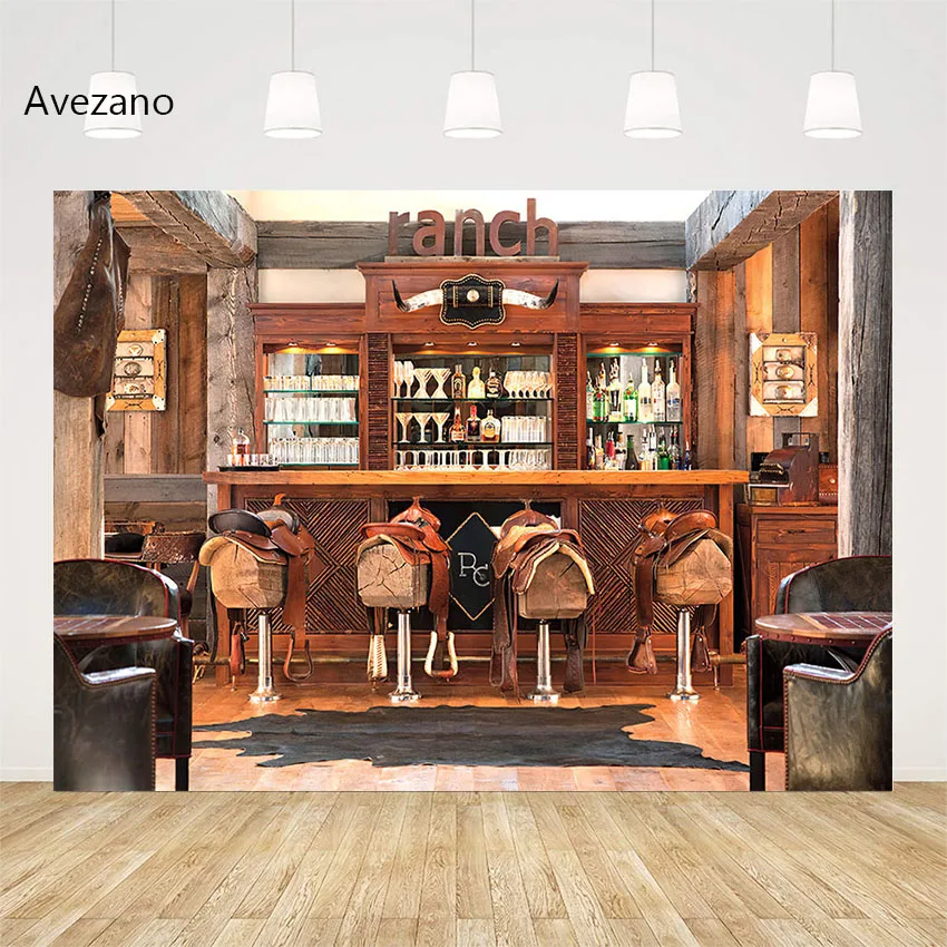 Avezano Backdrops for Product Photography Western Cowboy Wooden Ranch Baby Portrait Decor Background Photo Studio Photoshoot