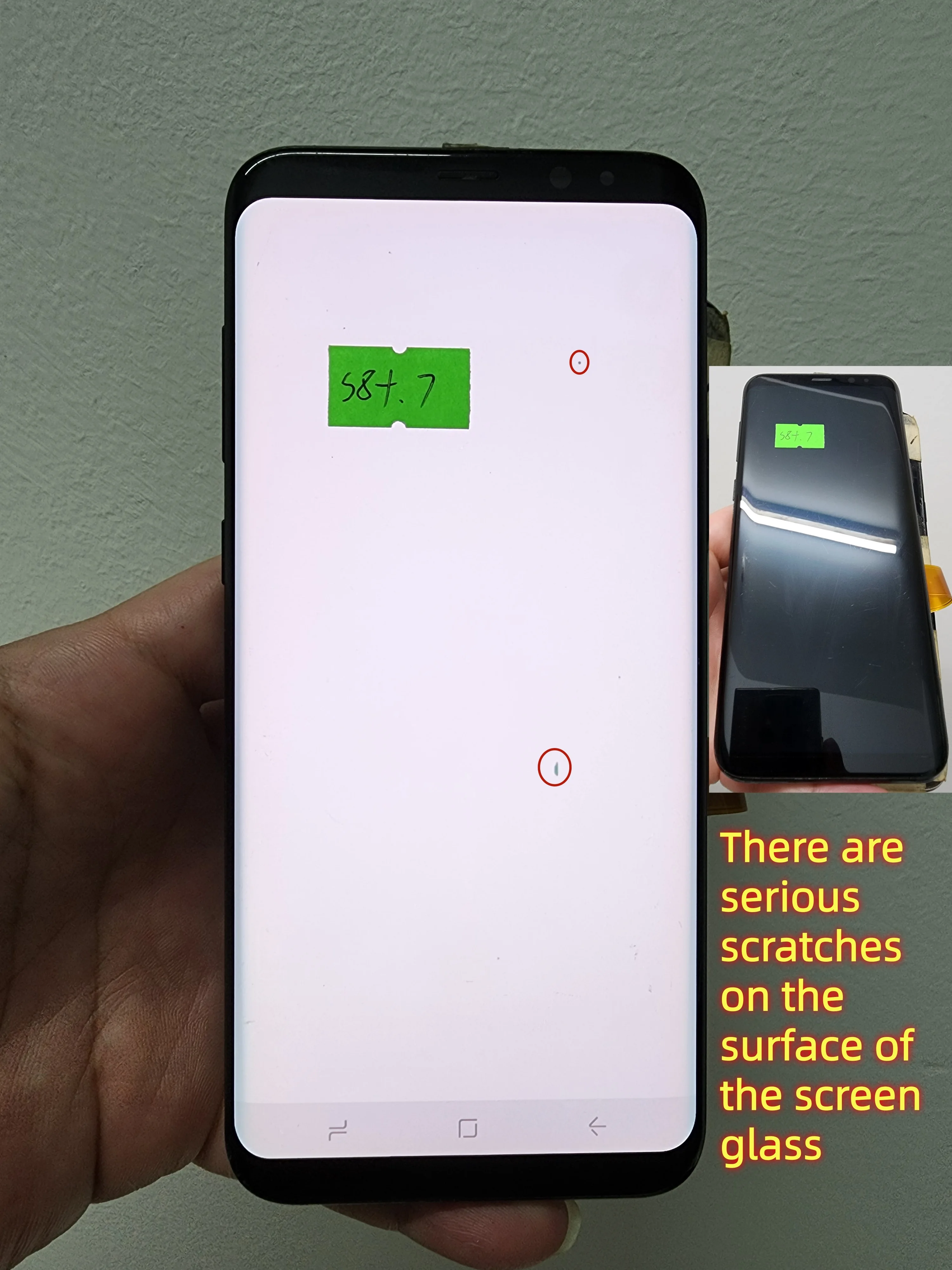 Original AMOLED For Samsung Galaxy S8+ S8 Plus 6.2 Inches SM-G955 G955F Touch Screen Digitizer LCD Display Defective Screen