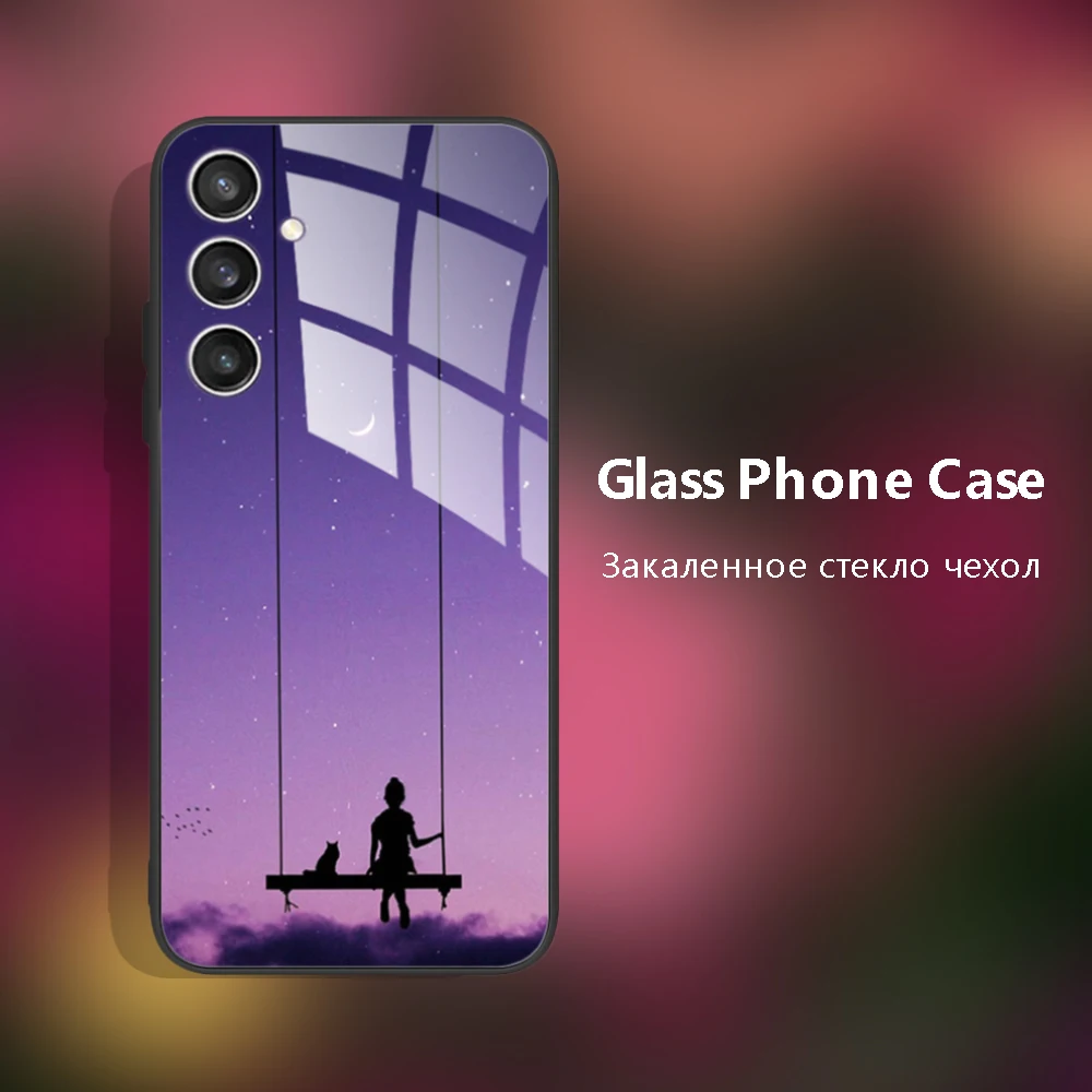 S23FE S23 FE S 23 FE Case Tempered Glass Case Cover For Samsung Galaxy S23 Plus Ultra Phone Cases For Samsung S23 FE S23+ Ultra