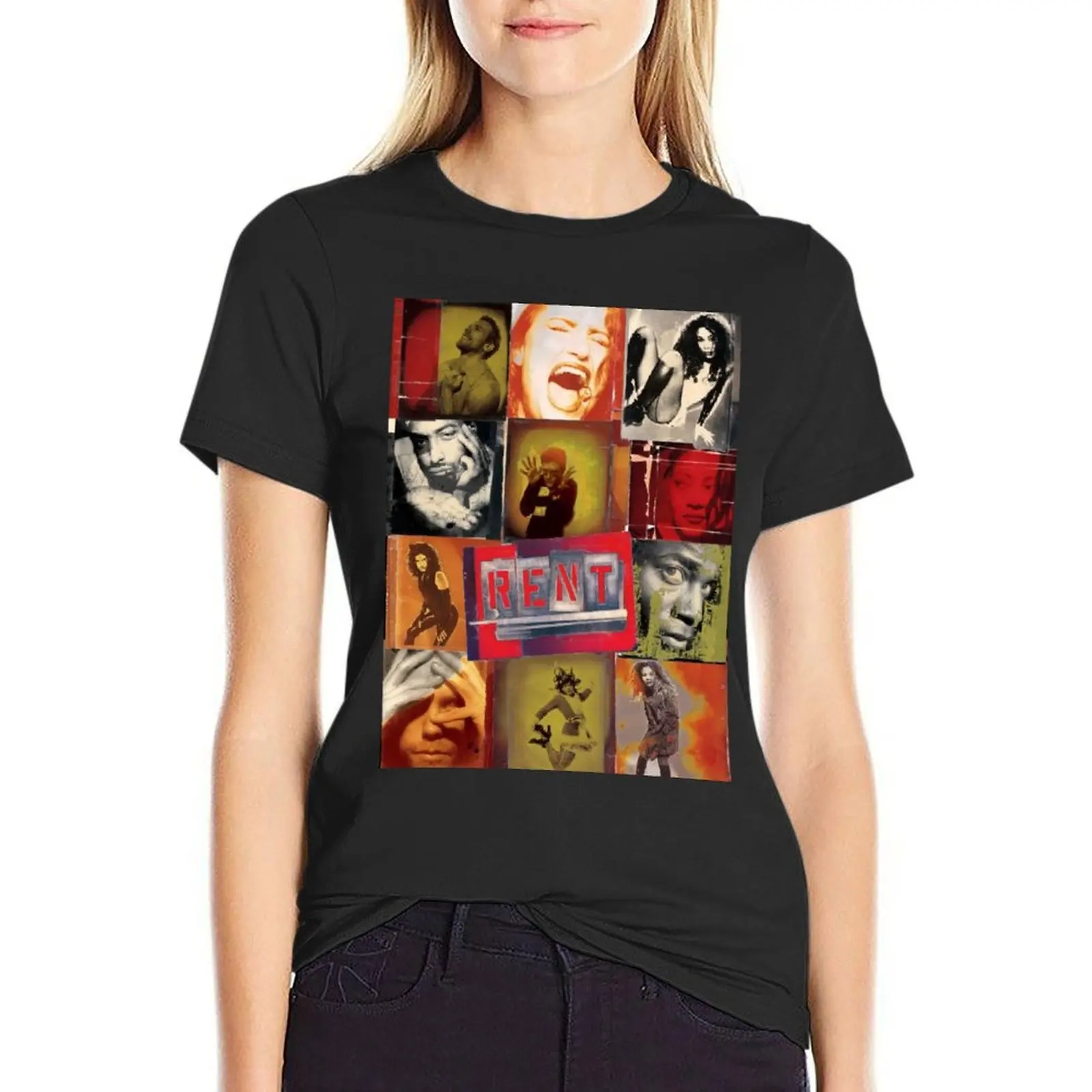 

Rent 1996 Promo T-shirt tops cute clothes new edition t shirts for Women