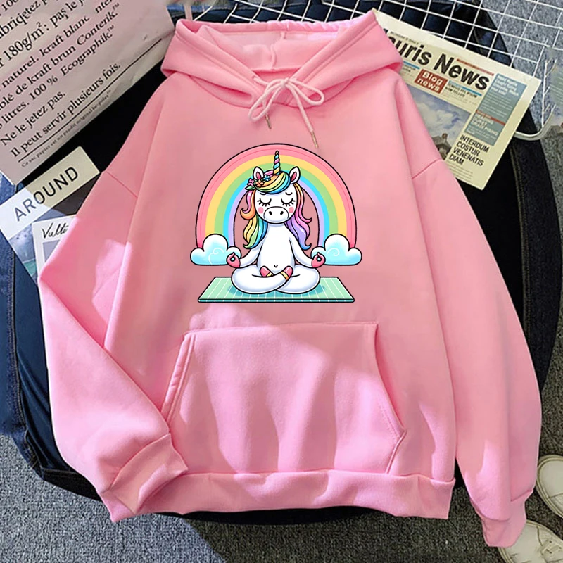 

Yogo Unicorn Printed Hoodie For Women Fashion Autumn And Winter Pullover Sunisex Creative Personalized Sweatshirts