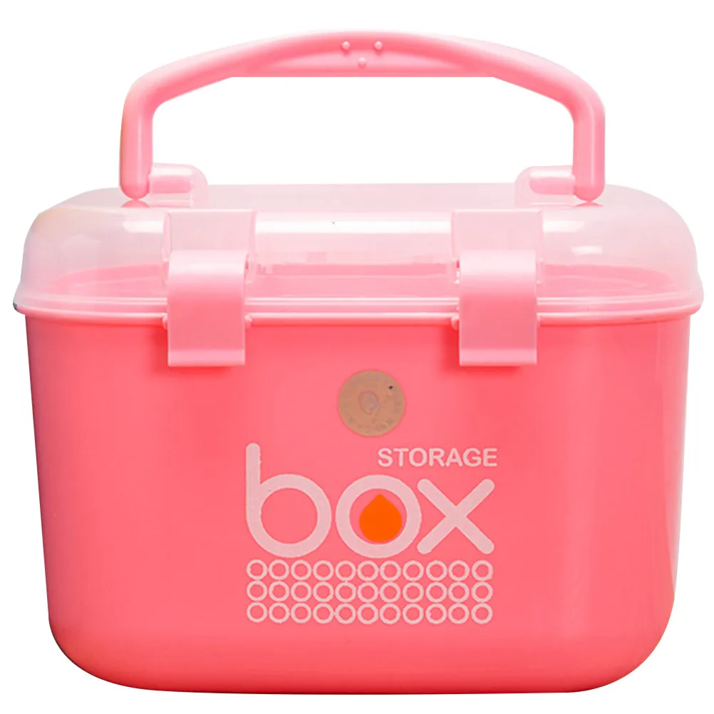 Plastic Cabinet Portable Medicine Storage Box Household Health Multi Lattice Organizer for Home Office Outdoor Use