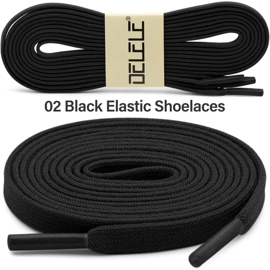أربطة أحذية مرنة مسطحة: قابلة للتمدد للأحذية الرياضية 2 ص