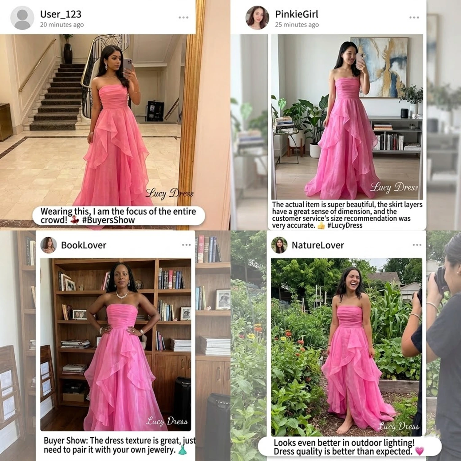 Lucy Customized Prom Dress Prom Dress Birthday Dress Hot Pink Gala Dress dresses for women vestidos de fiesta elegantes فساتين