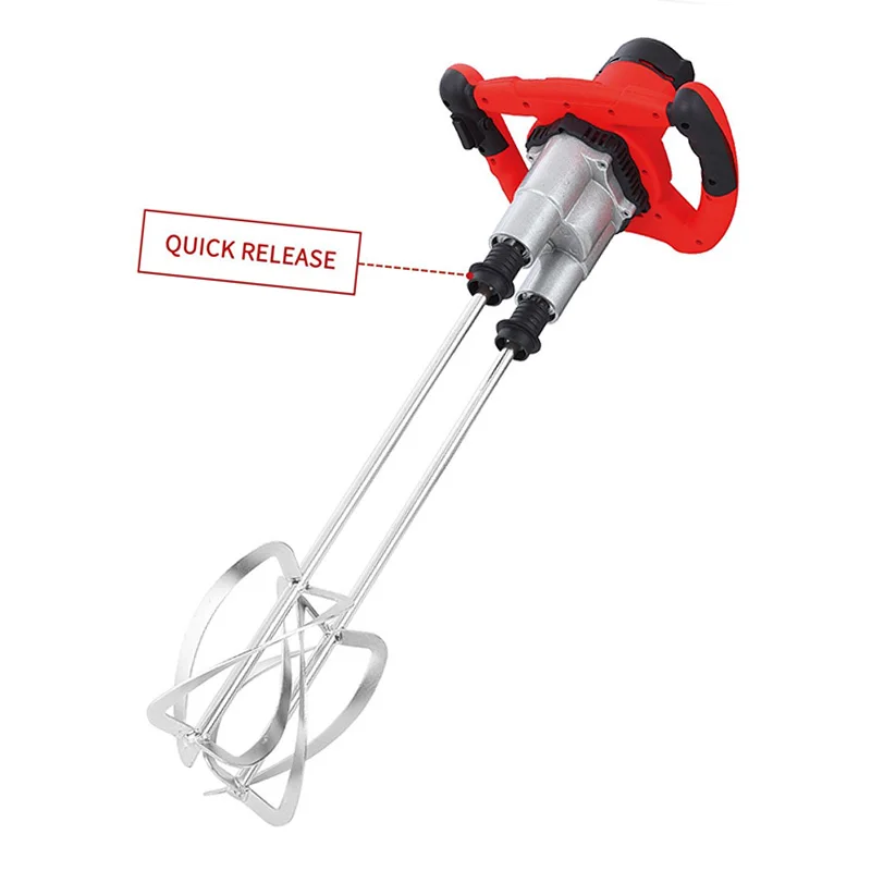 الجملة المحمولة 1800 واط الكهربائية المحمولة المعجون مسحوق الاسمنت خلاط الطلاء آلة مزدوج اوجير خلاط