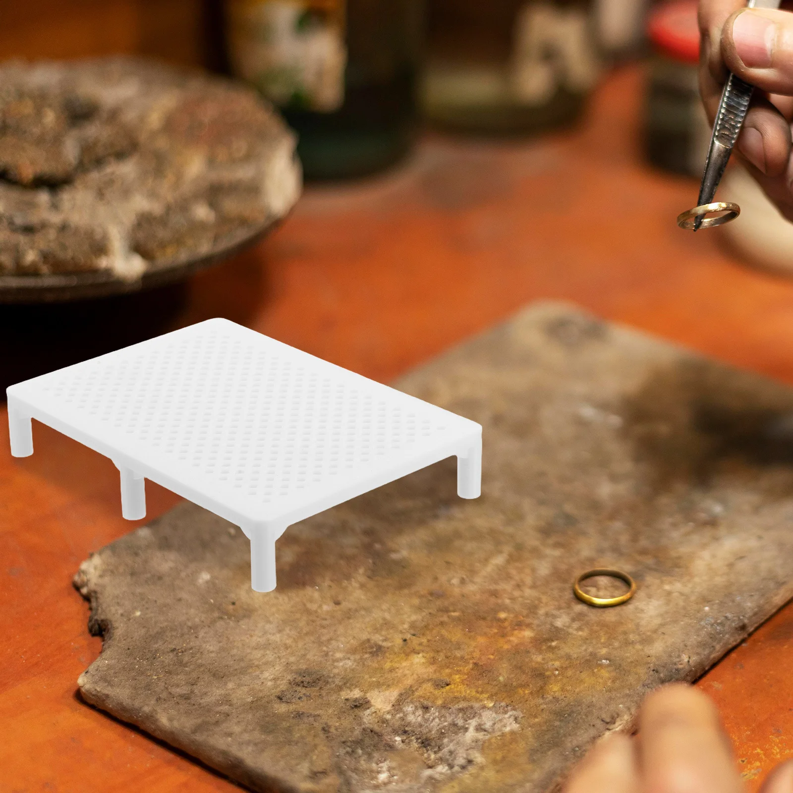 Soft Clay Earring Drying Rack Polymer Clay Jewelry Making Stand With Uv Resin Curing Support Hole Positioning Guide For