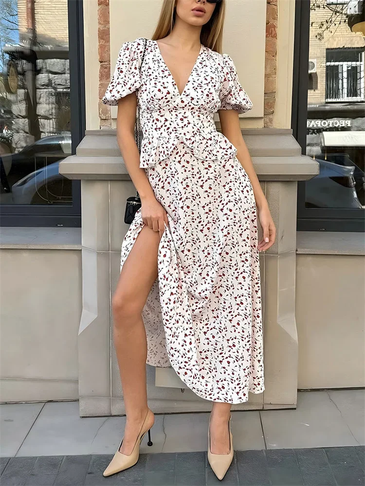 

BluWin 2025 Fashion Two Piece Set for Women – Knotted Crop Top with Ruffle Hem & High Waist Slim Shorts Summer Outfit