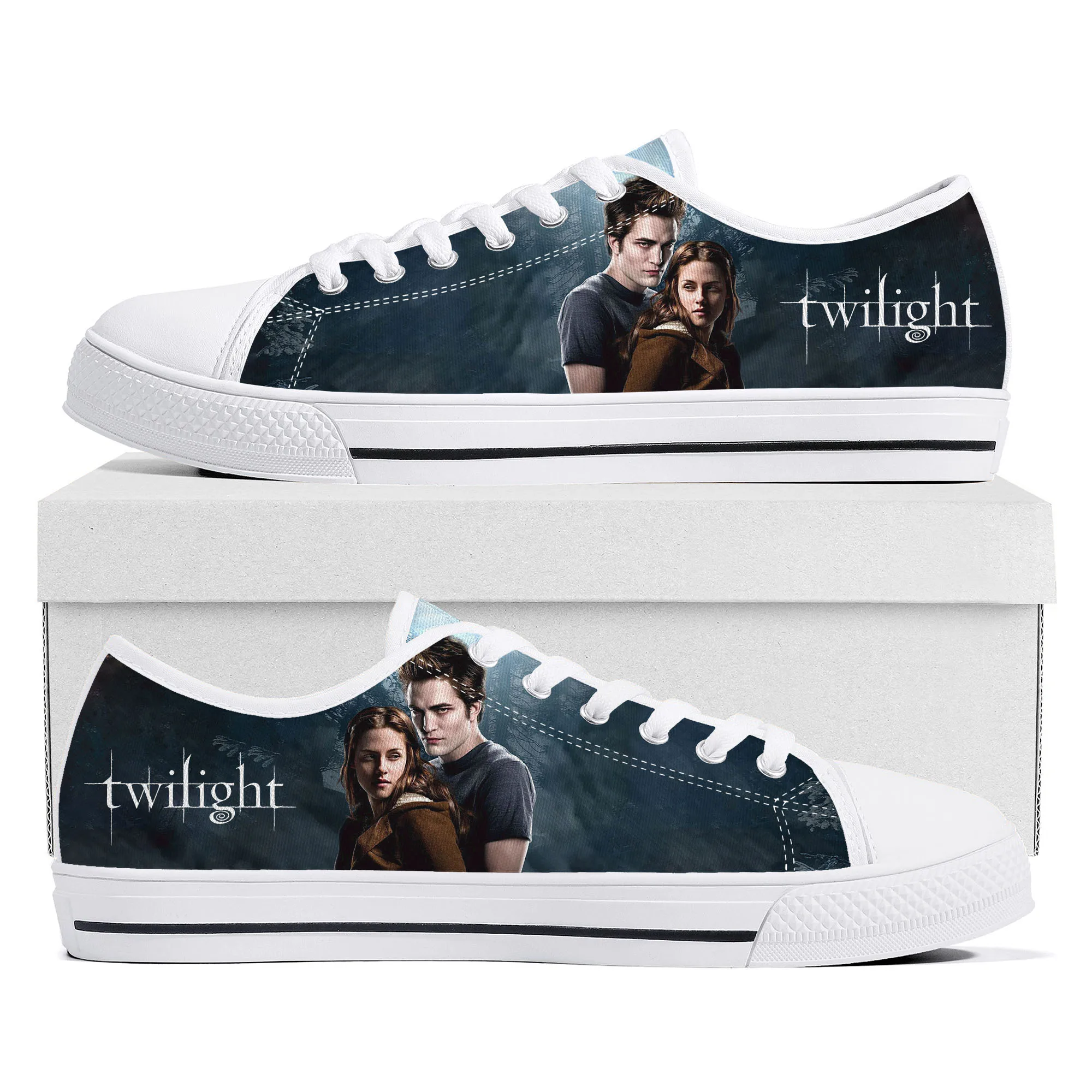 

The Twilight Saga Movie Low Top Sneakers Mens Womens Teenager Canvas Sneaker Casual Custom Made Shoes Customize DIY Shoe