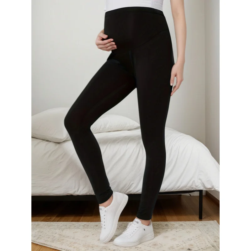 Maternity Skinny Leggings for Women – High Waist Over Bump Slim Fit Pregnancy Pants, Soft Stretch Pencil Leggings