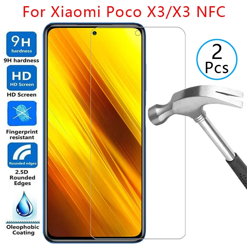 Защитный экран из закаленного стекла для xiaomi poco x3 nfc, чехол для ksiomi xiomi pocox3 x 3 3x x3nfc, защитный чехол для телефона