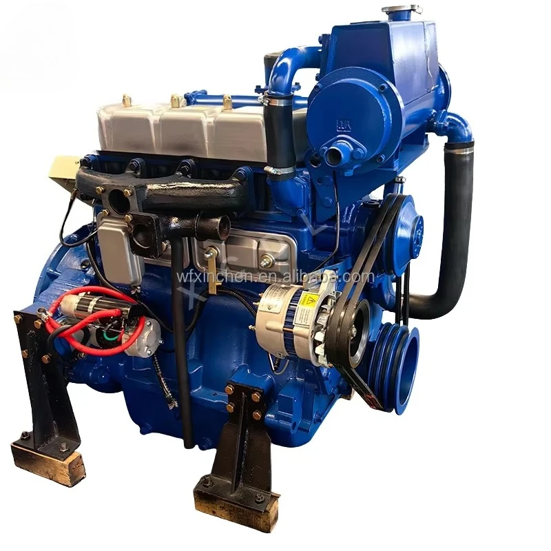 For Weichai Ricardo ZH4100ZC ZH4100 55HP 1800RPM 4 Cylinder 4 Stroke Water Cooled Marine Diesel Engine Assembly with Starter