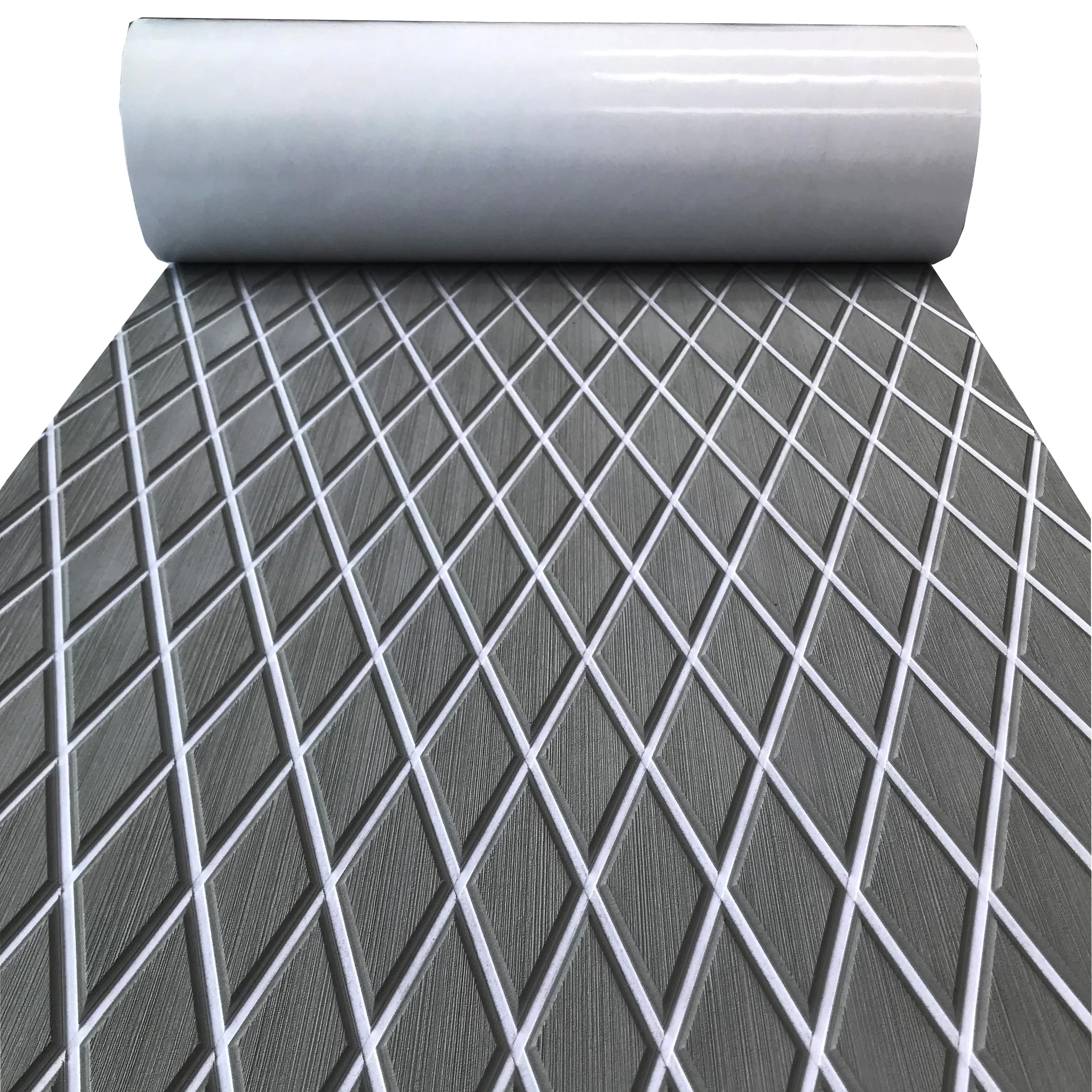 2400x900x6mm Zelfklevende EVA Foam Bootvloer Pad Diamond Faux Teak Decking Sheet Antislip Marine Yacht RV Mat Accessoires