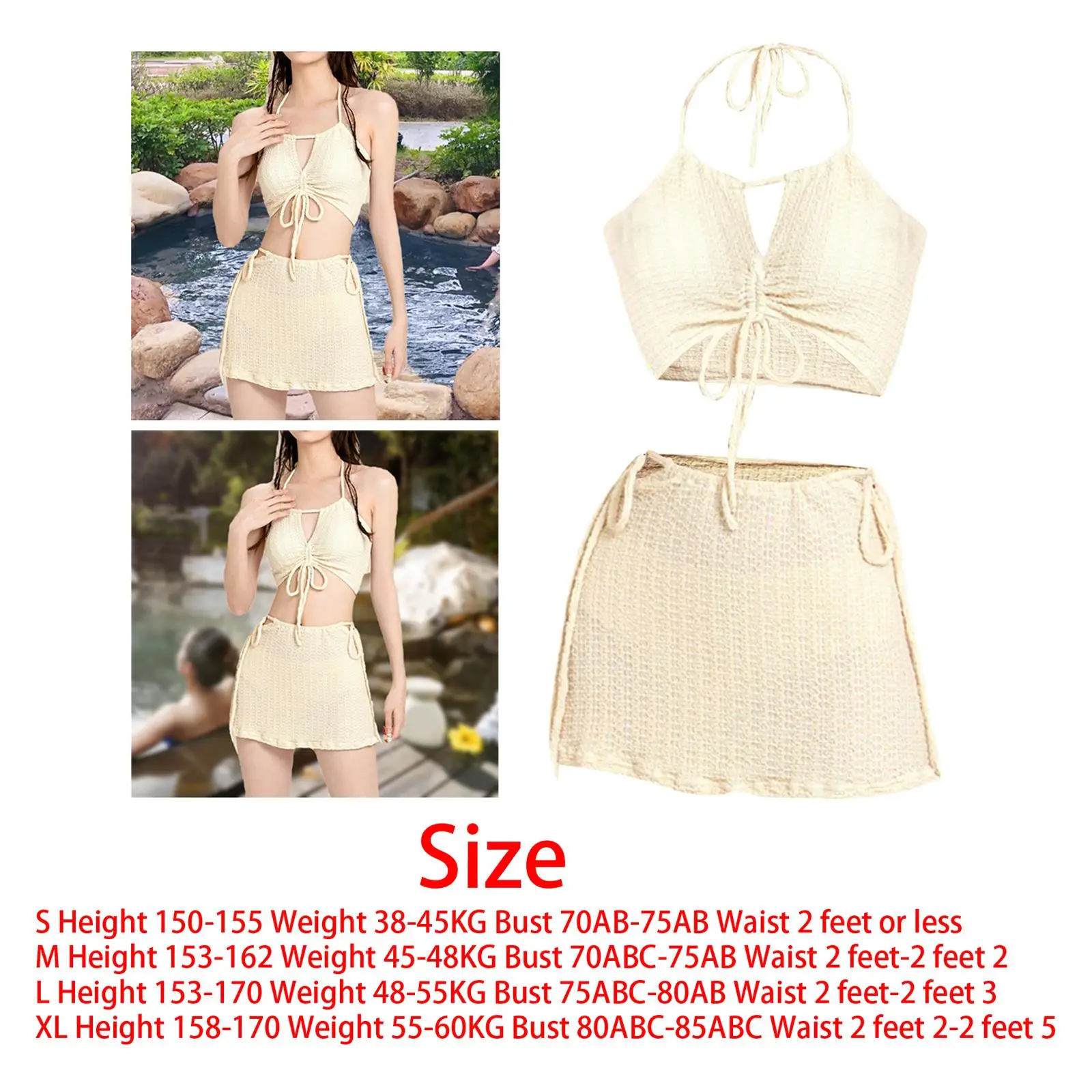Chic Bikini Set for Women - Stylish Swimwear Ensemble with Flirty Skirt