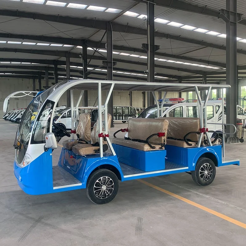 New Style CE Certified Golf Carts 8-Seater 11-Seater Passenger Capacity for Tourists Park