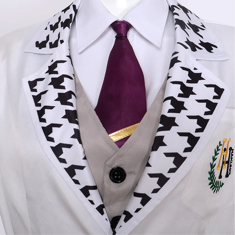 الأزرق قفل أنيمي تأثيري حلي شعر مستعار الحلقة ناجي Seishiro ريو ميكاجي DK زي مدرسي الأبيض التطريز سترة هالوين البدلة