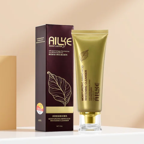 AILKE Amino Acid Moisturizing & Whitening Facial Cleanser, Oil Control, Clean Impurities & Makeup, Reduce Pimples, Blackhead