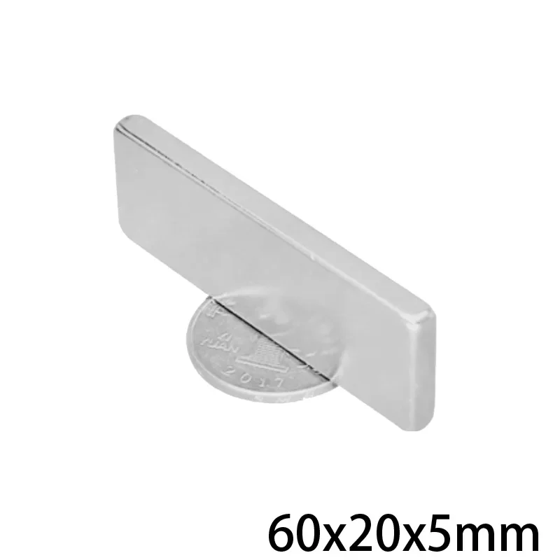 60x20x5 Block Strong Magnet 60mm x 20mm x5mm For Home Refrigerators, Offices DIY 60x20x5mm Powerful Magnet 60*20*5