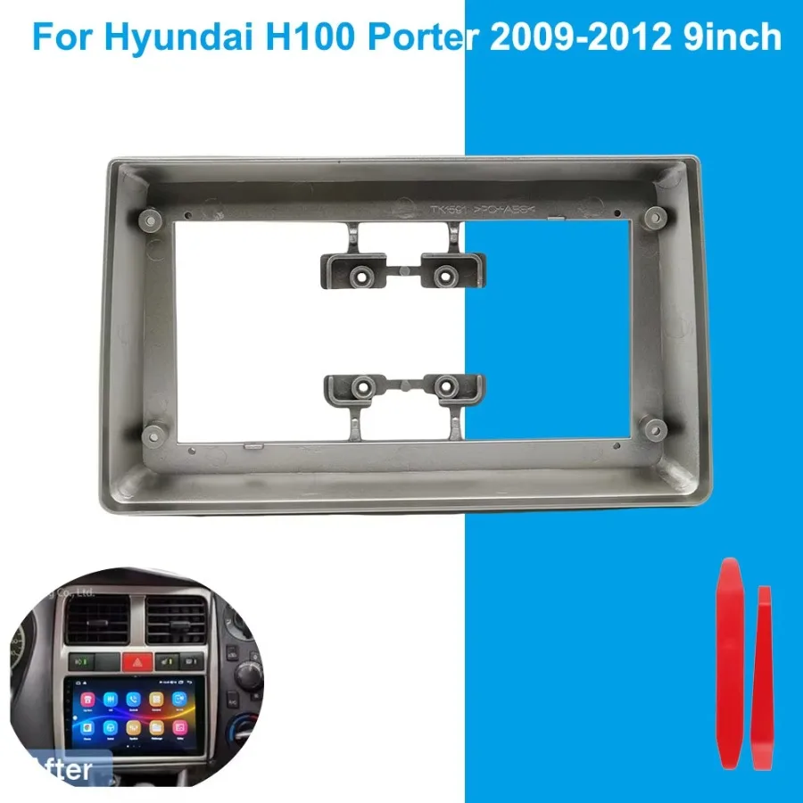 For Hyundai H100 Porter 2009-2012 9 Inch Car Radio Fascia Frame Dashboard Trim Panel Stereo Screen Mounting Kit