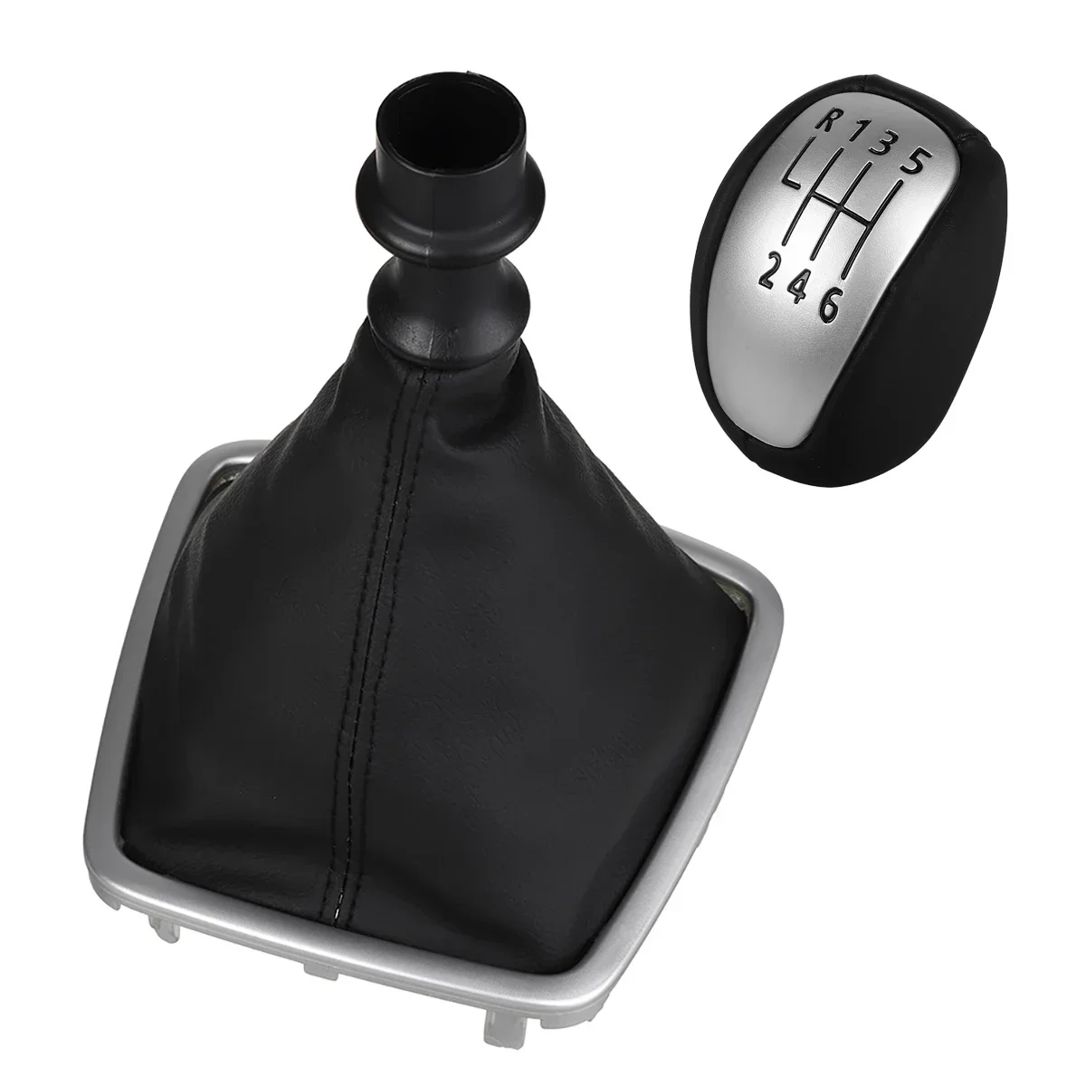Gear Shift Knob Leather Gaiter Boot Cover 6 Speed Lever Shifter Handle Stick Boot Gaitor For Renault/Laguna Mk3 2007-2015 Manual