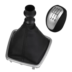 Gear Shift Knob Leather Gaiter Boot Cover 6 Speed Lever Shifter Handle Stick Boot Gaitor For Renault/Laguna Mk3 2007-2015 Manual