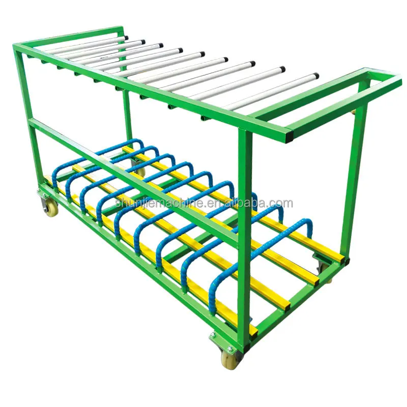 ขายส่งประตูและกรอบหน้าต่างรถเข็นขนส่งกระจกกลวงชั้นเก็บประตูชั้นวางขนส่งสําหรับคลังสินค้า