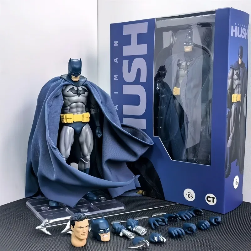 Nueva Figura de Acción Articulada de Batman Hush Mafex 105, Versión Cómica de la Liga de la Justicia de DC, Azul, 16 cm, Modelo Coleccionable de PVC