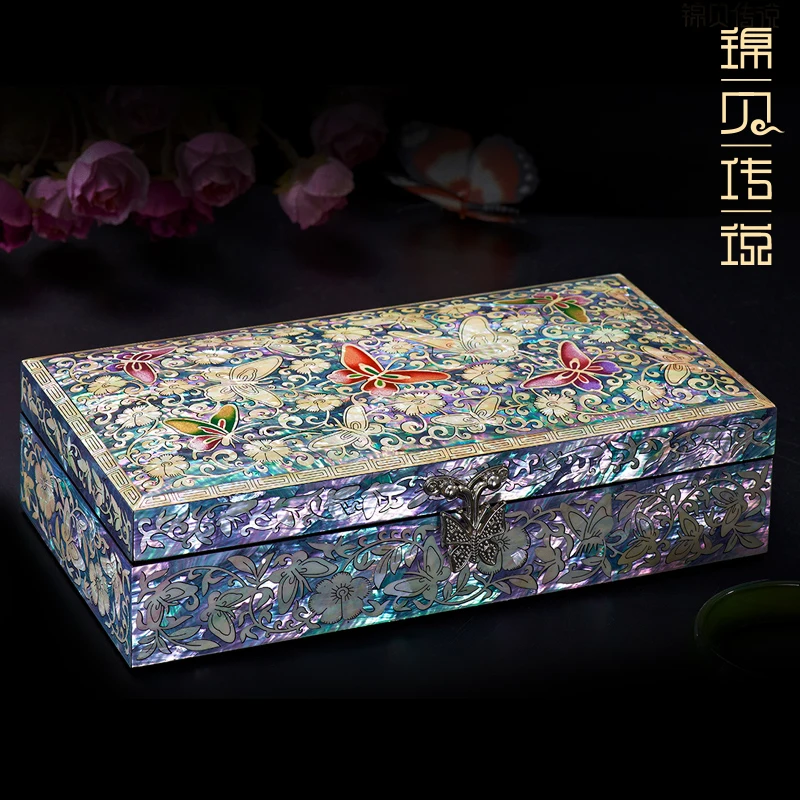 

Wedding Jewelry Box Necklace Box Vintage European Princess Wooden Jewelry Ornament Storage Box