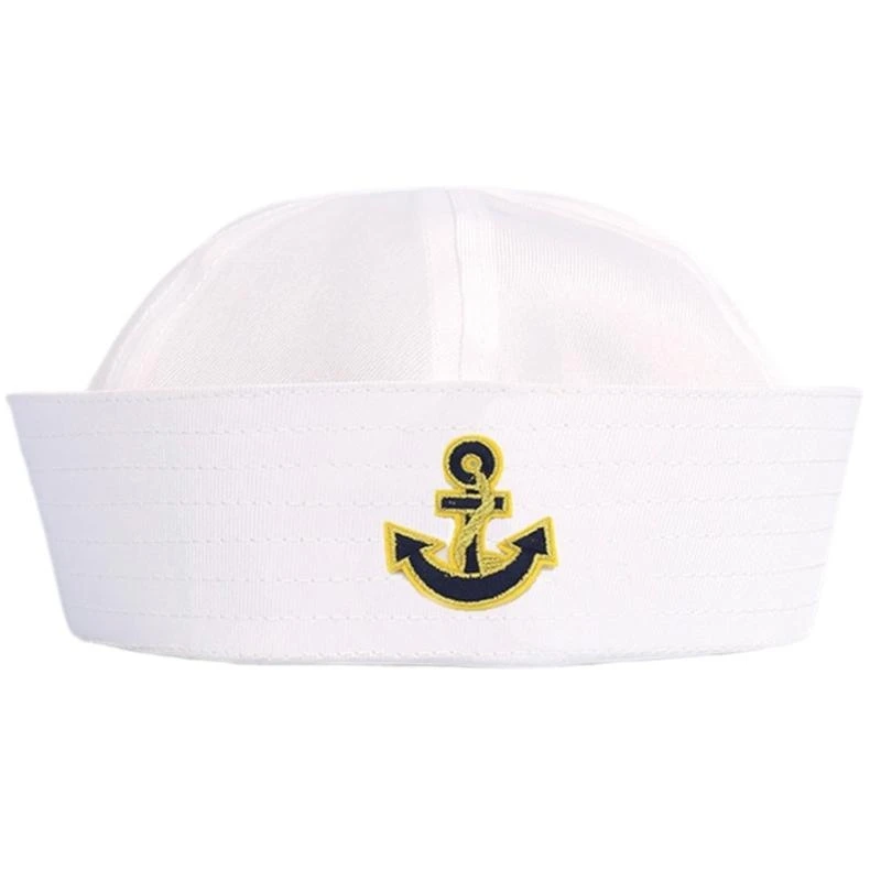 Fashion Sailor Hat Delicate Girls Woman Hat Casual Uniform Roll-Up Brim Hat Ladies for Carnivals Party Summer