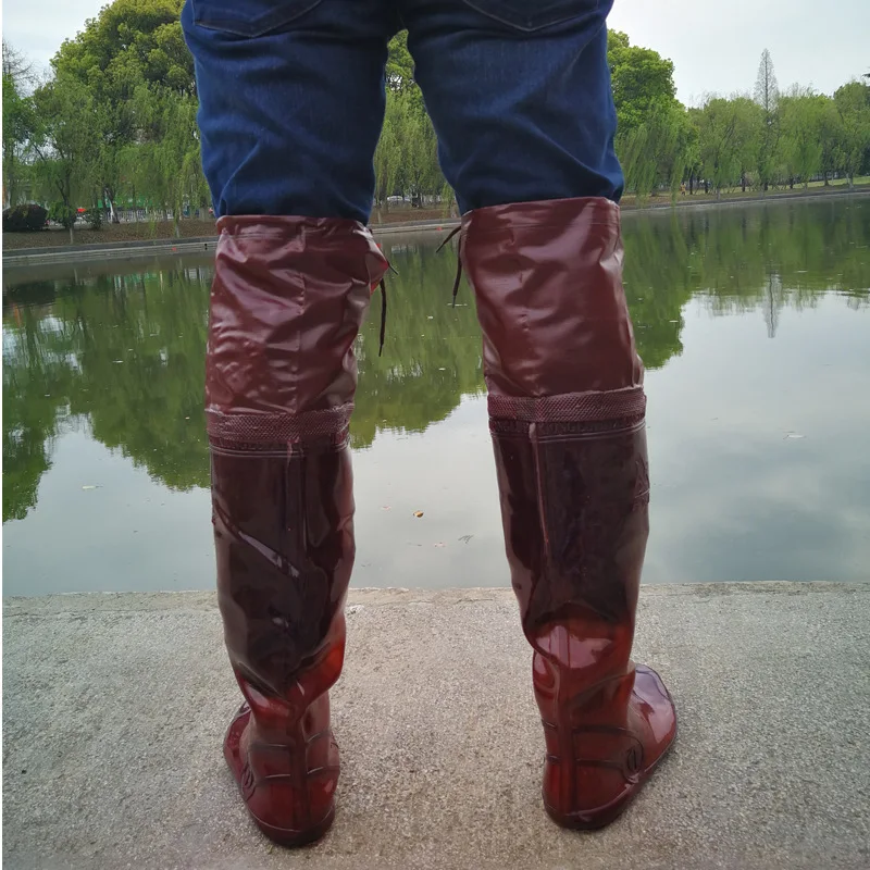 60cm Height Foldable Fishing Shoes Soft Bottom Rain Boots Men