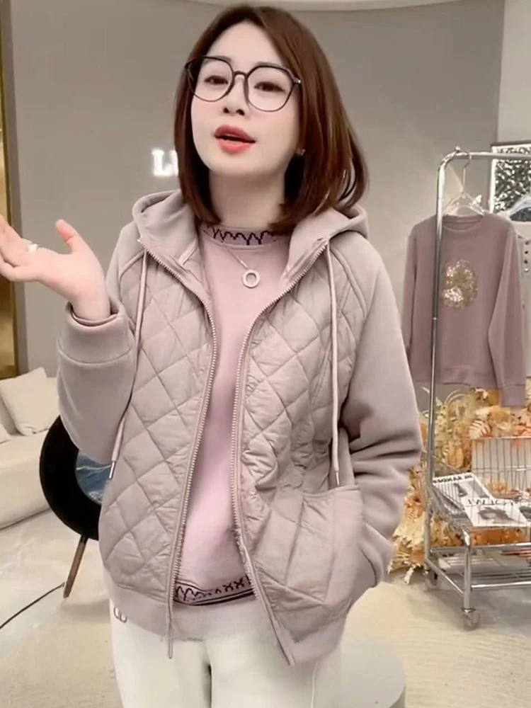 

Теплая хлопковая куртка-жакет: легкая, роскошная, приталенная, с капюшоном, ветрозащитная, утепленная, в корейском стиле, с длинными рукавами, на молнии