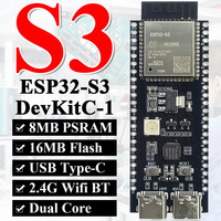 ESP32-S3-DevKitC-1 BT 2.4G Wifi Module Development Board for Arduino 16MB FLASH 8MB PSRAM 44Pin CP2102 Type-C N16R8 ESP32 S3