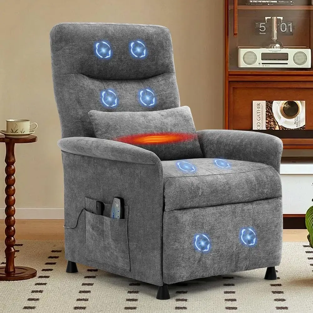 

Power Recliner Chair or Adults, Electric Reclining Soa with Heated Massage and Vibration, Adjustable Recliner with Side ket and