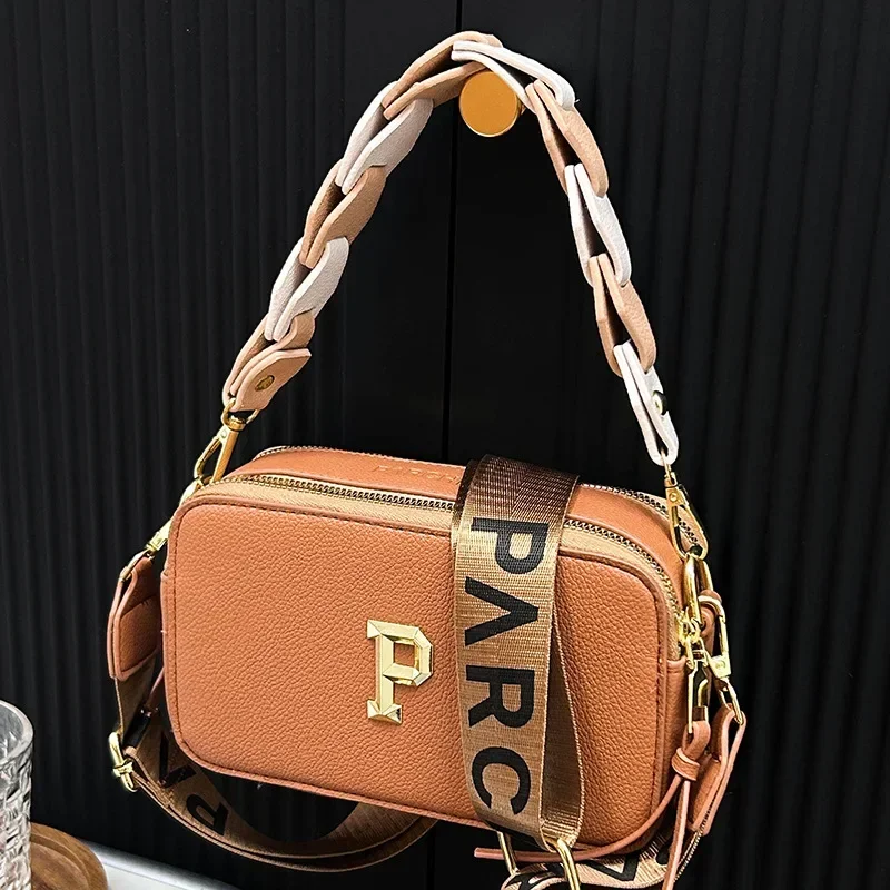 حقيبة كاميرا مستوحاة من الحضر لعام 2025 - حقيبة كروس نسائية صغيرة مربعة متعددة الاستخدامات بلون سادة #3