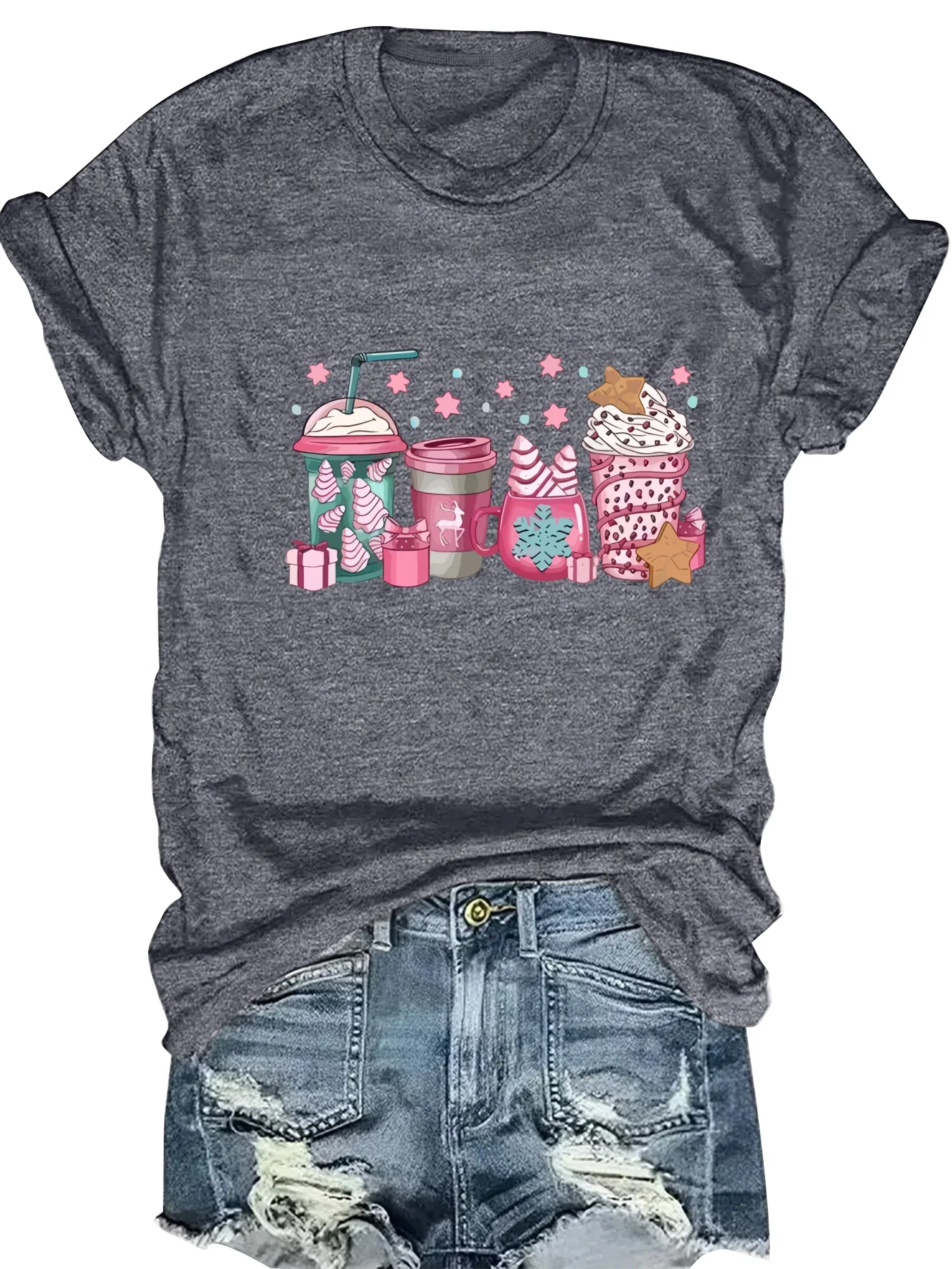 

Модная женская футболка с круглым вырезом и коротким рукавом с геометрическим принтом, трендовый дизайн