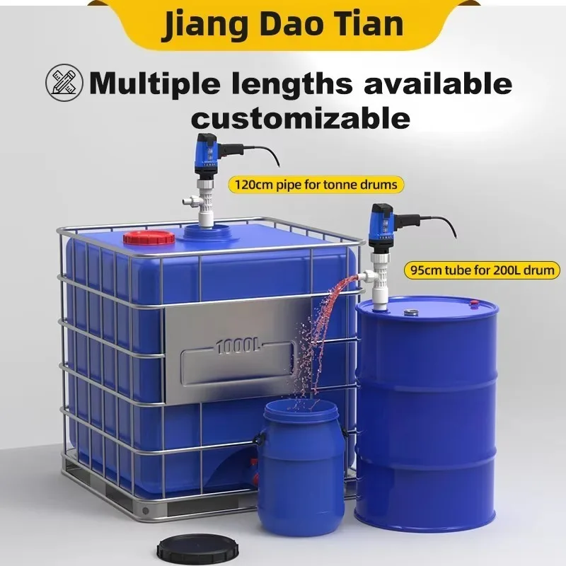 Pompe di trasferimento per pompe a vite tubolari elettriche PVDF da 1800 W 220 V per tamburo di olio modulare corrosivo per liquidi moderatamente corrosivi