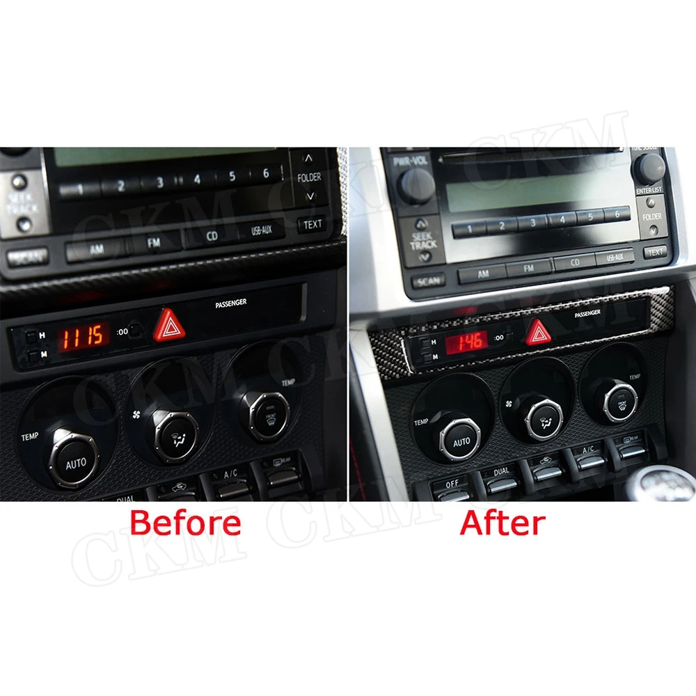 

Углеродное волокно, центральная отделка приборной панели автомобиля, рамка, наклейка, украшение для Toyota GT86 FT86 ZN6 Subaru BRZ 2013-2017, кузовные комплекты