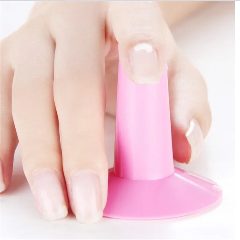 2PCS Soft Nail Art Pink Finger Support Stand Rest Holder For Gel Polish 3D Painting Drawing Coating Salon Accessories