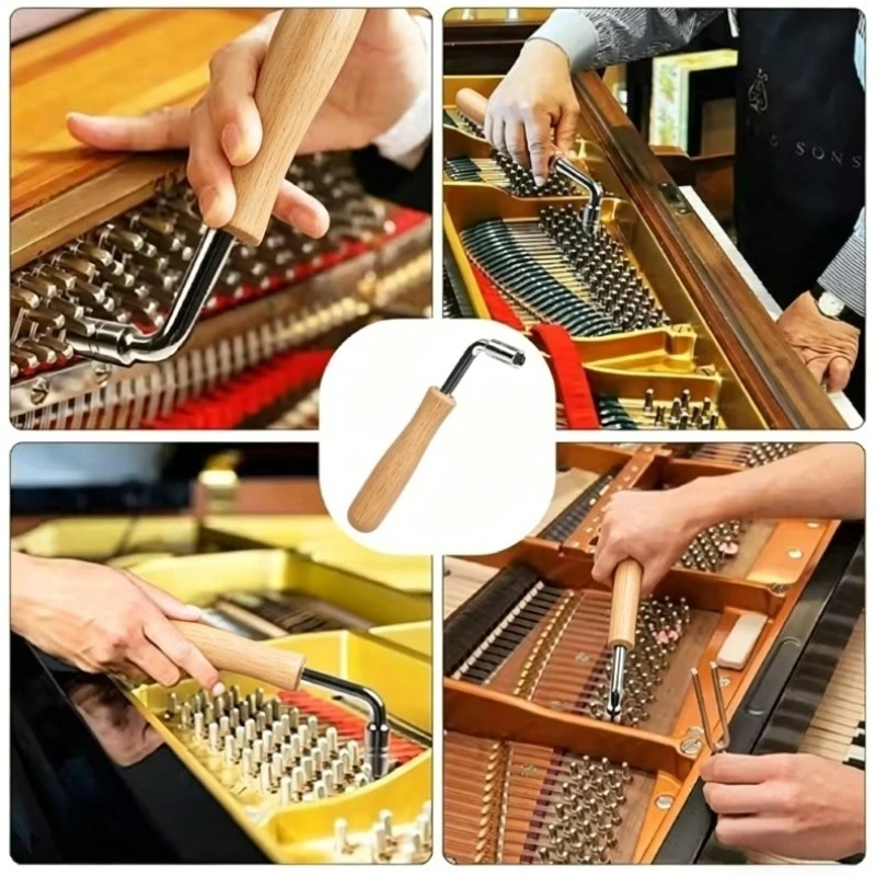 Piano Repair Tool Professional Pianos Tuning Tool Set Piano Tone Adjustment Wrench Multiple Tools Combination with Storage Bag