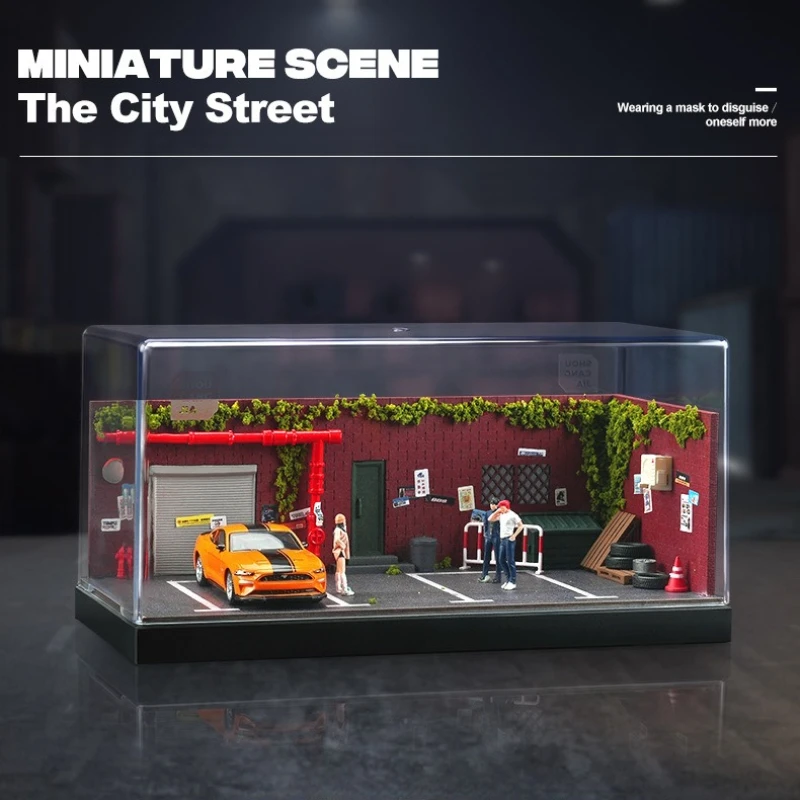 

1:64 складская парковка, имитация здания, сцена для литой модели автомобиля, витрина, коллекция, подарок на день рождения, домашний декор