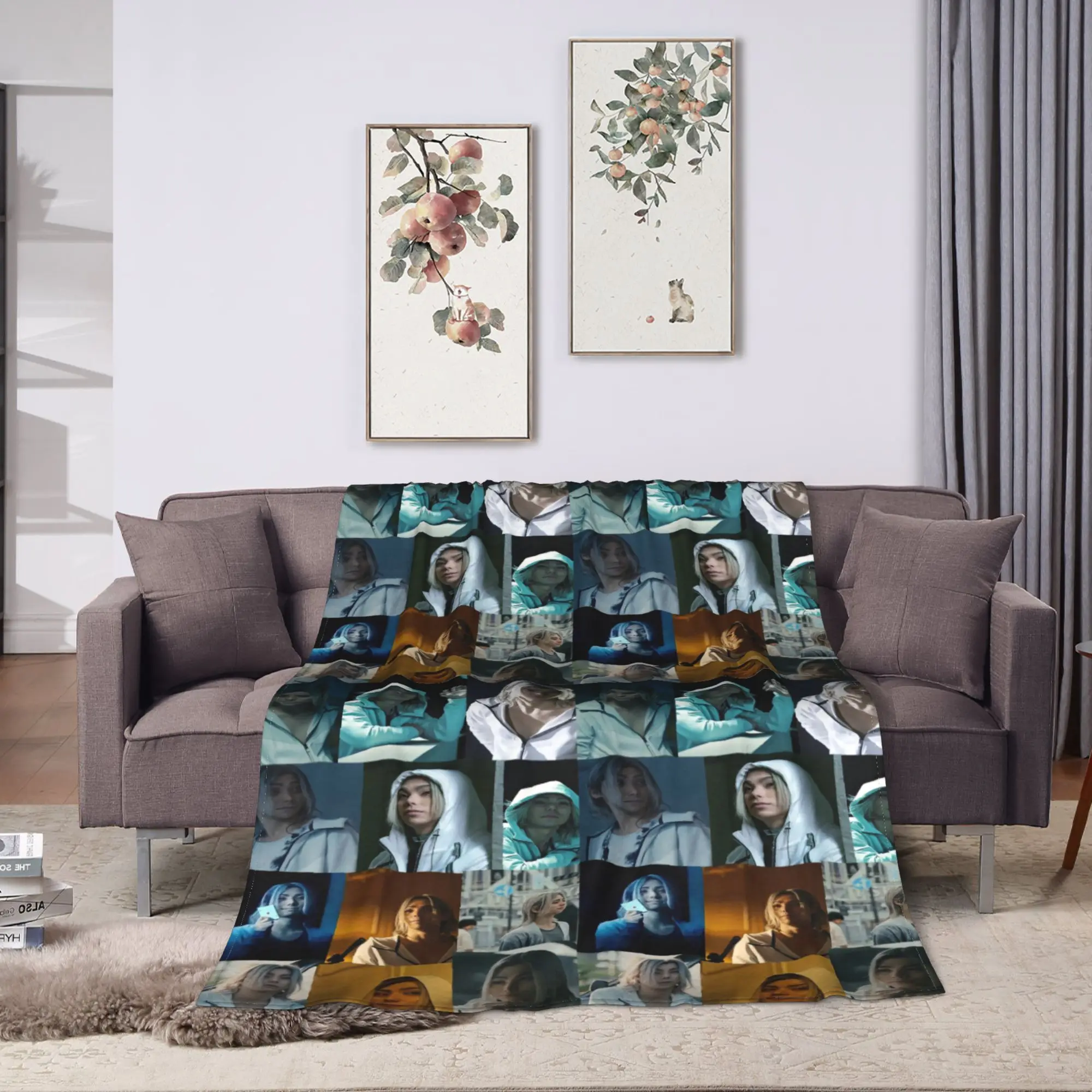 Soft Blanket Camping Alice In Borderland Chishiya Throw Blanket  Flannel Bedspread For Couch Chair Pattern Sofa Bed Cover