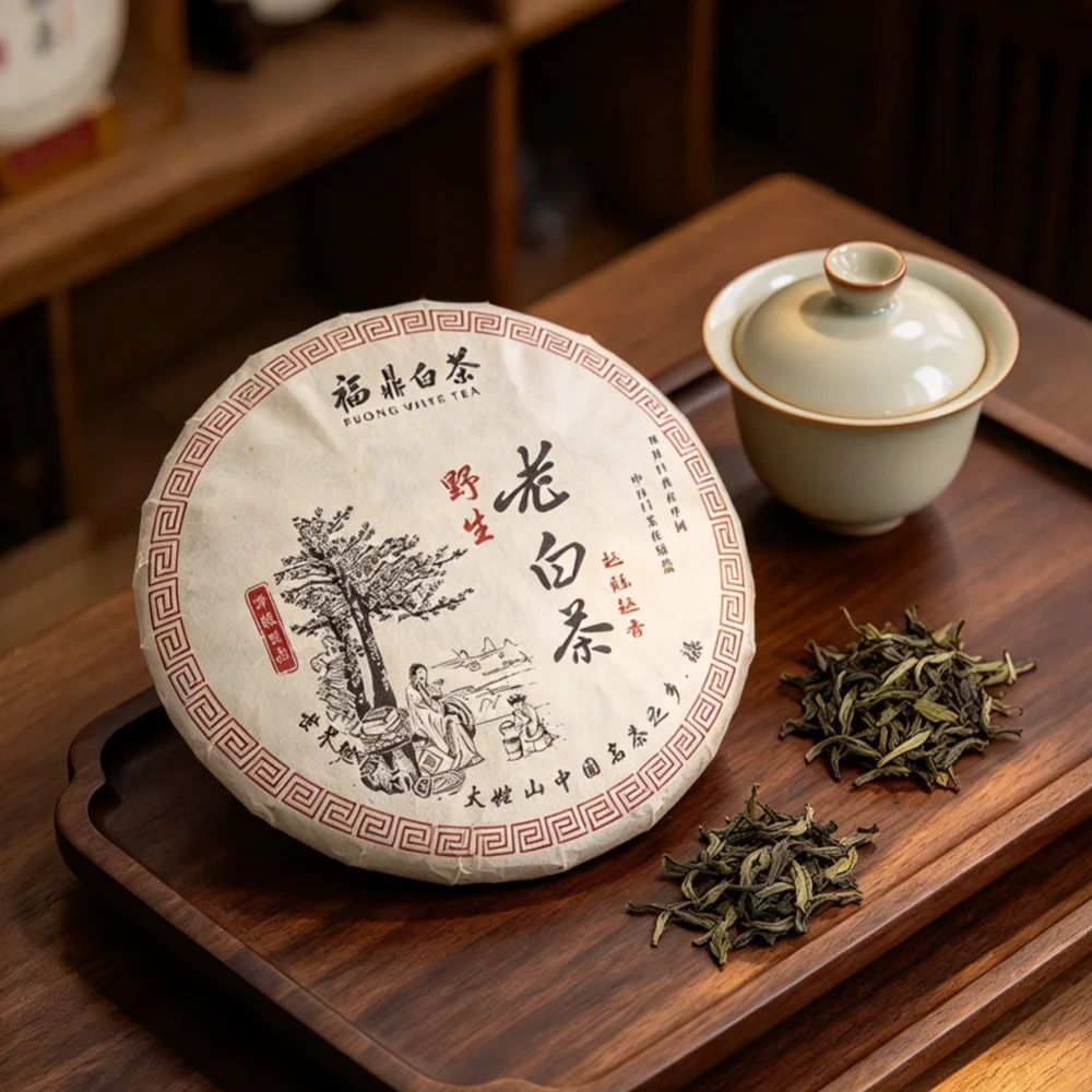 300g/350g Chinese Lao-Bai-Cha Zipper Bags Shou Mei Fuding White Tea Cake Recyclable Sealing Packing Gift Bag