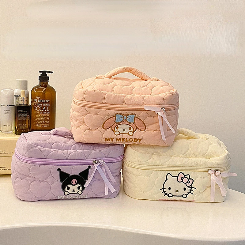 Sanrio Kuromi Soft Makeup Bag with Large Capacity and High Appearance Portable Travel Storage Bag