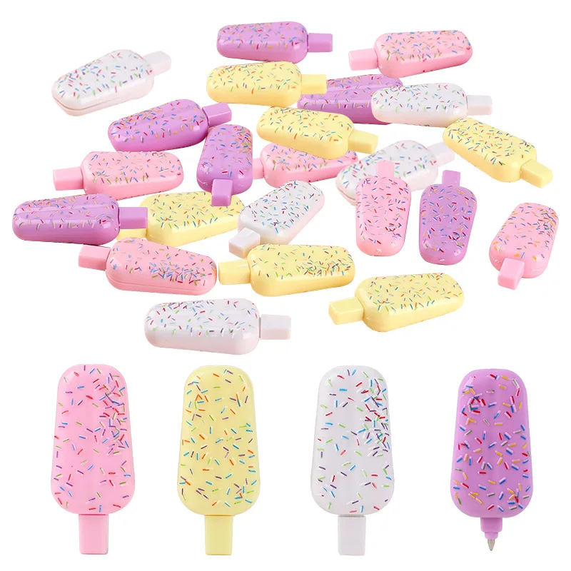 12/24 Stück Niedliche Eiscreme-Stifte für Jungen und Mädchen, Geburtstagsparty-Geschenke, Piñata-Füller, Klassenzimmer-Belohnungen, Babyparty- und Weihnachtsgeschenke