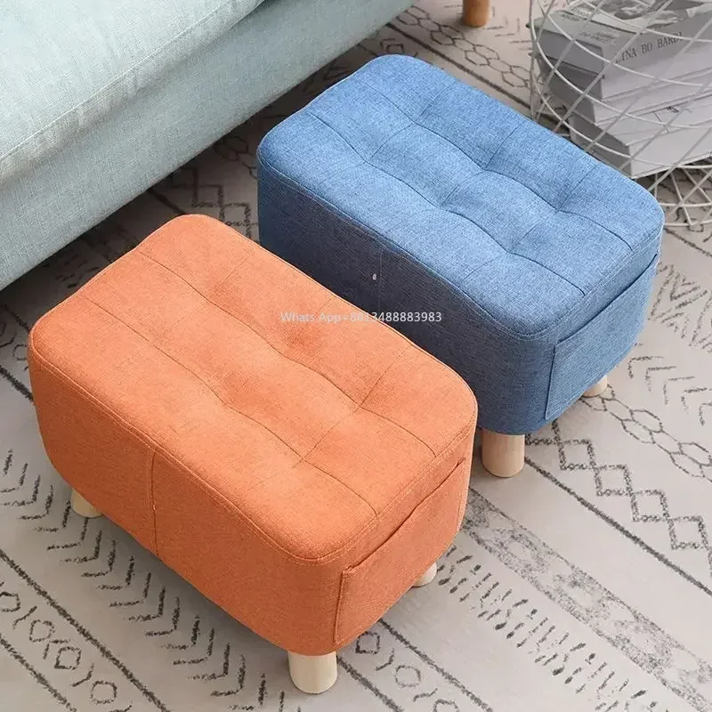 

Small Stool Household Simple Sofa Rectangular Footstool Adult Foot Stepping Bedside Fitting Room Long